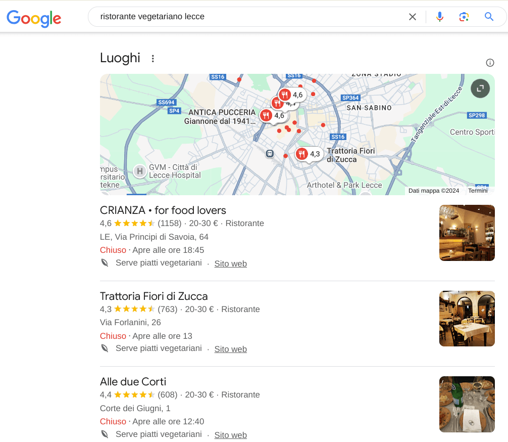 ricerca parole chiave