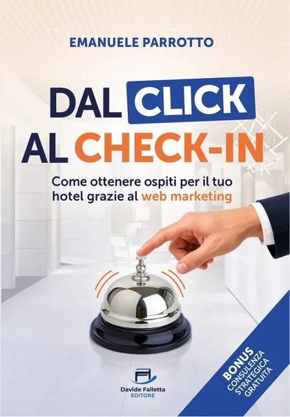 Copertina del libro Dal click al check-in di Emanuele Parrotto